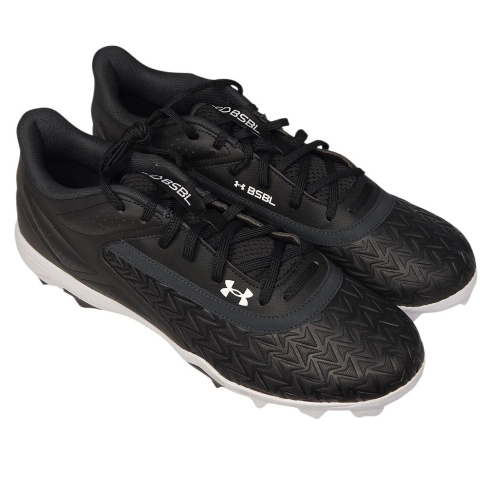 Under Armour Leadoff Low RM 3.0 Baseball Cleats Men 13 Black White Molded NEW